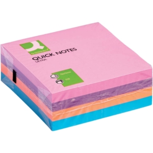 Foglietti riposizionabili Q-Connect Assortito ultra 76x76 mm blocchetto da 320 fogli