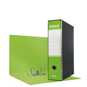 Esselte Raccoglitore Oxford Verde lime - registratore commerciale 23x30cm - Dorso 8 cm - F.to esterno 29,5x32cm