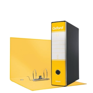 Esselte Raccoglitore Oxford Giallo - registratore commerciale 23x30cm - Dorso 8 cm - F.to esterno 29,5x32cm