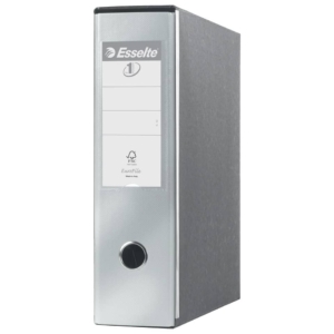 Raccoglitore ufficio Esselte Eurofile - registratore commerciale - 23x30 cm - Dorso 8 cm - Grigio Metallizzato - 390753970