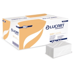Asciugamani intercalati Lucart - Interfogliata a C - 1 velo - carta riciclata - 22,5x33 cm - 862074 (conf.20 da 192)