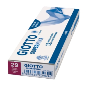 Pastello colorato GIOTTO Supermina Rosso inglese - 3,8 mm - da 3 anni in poi