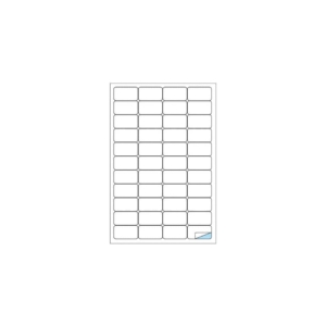 Etichette adesive Bianche Markin - 47,5x25,5 mm - 100 fogli con 44 etichette cad. - X210A406 (conf.4400 etichette)