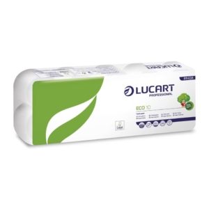 Carta igienica Lucart - Carta ecologica - 2 veli - 200 strappi - 811438u (conf.10 rotoli)
