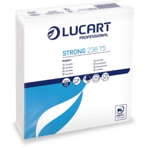 Tovaglioli Bianchi in carta Lucart - 38x38 cm - 2 veli - 832122 (conf.50)