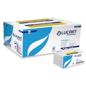 Asciugamani intercalati Lucart - Z - 2 veli - pura cellulosa - 23x23,5 cm - 220 fogli