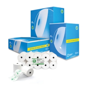Rotoli registratore di cassa Rotolificio Pugliese Exclusive - 60 mm x 30m - 55g/m² - foro 12 mm (conf.10)