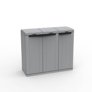 Armadio portarifiuti raccolta differenziata Terry Store Age Grigio/nero - 102x39x88,7 cm - 1002765