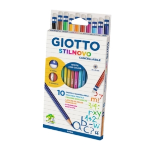 GIOTTO Stilnovo cancellabile - Assortito - 256800 (conf.10 + maxigomma e temperino)