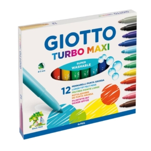 Pennarelli Turbo GIOTTO - Turbo Maxi punta larga - 1-3 mm - da 3 anni in poi (conf.12)