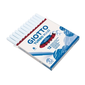 Pennarelli Turbo GIOTTO - Turbo Maxi punta larga - 1-3 mm - Rosso (conf.12)