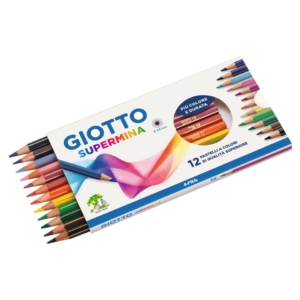 Pastelli colorati GIOTTO Supermina Assortite - 3,8 mm - da 3 anni in poi (conf.12)