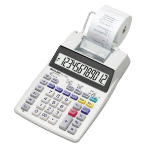 Calcolatrice scrivente EL-1750V a 12 cifre Sharp - Grigio - SH-EL1750V