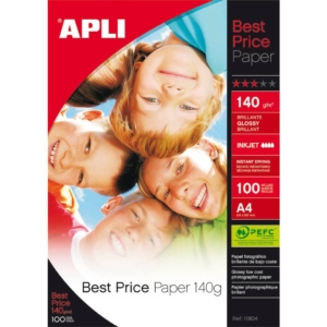 Carta fotografica A4 per stampanti Ink-jet Glossy Decadry - 140g/m² (conf.100)