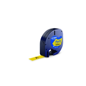 Nastro per etichettatrici Dymo LetraTag 12 mm x 4 m - plastica - Giallo - S0721620