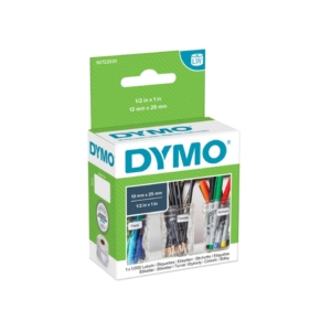 Etichette per Dymo LabelWriter - removibili - 25x13 mm - Bianco - S0722530 (Rotolo da 1000 etichette