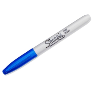 Pennarello indelebile Blu - Pennarello Sharpie Fine - punta conica 1 mm