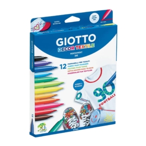 Pennarelli Decor Textile GIOTTO - 1-3 mm - da 3 anni (conf.12)