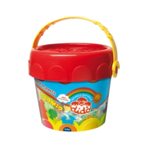 Secchiello pasta per giocare DidòMio storie 600 gr - 12 salsicciotti + 6 formine + ruzzola + mattarello + coltellino + forbicina