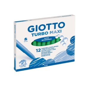 Pennarelli Turbo GIOTTO - Turbo Maxi punta larga - 1-3 mm - Verde chiaro (conf.12)
