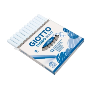 Pennarelli Turbo GIOTTO - Turbo Maxi punta larga - 1-3 mm - Grigio (conf.12)