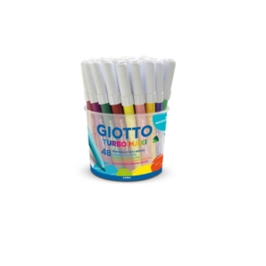 Pennarelli Turbo GIOTTO - Turbo Maxi punta larga - 1-3 mm - da 3 anni in poi (conf.48)