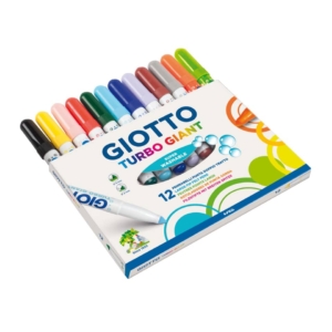 Pennarelli GIOTTO Turbo Giant punta conica 7,5 mm - assortiti - Super Lavabili - F432000 (conf.12)