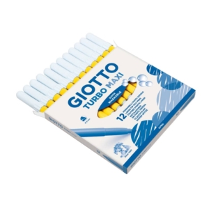 Pennarelli Turbo GIOTTO - Turbo Maxi punta larga - 1-3 mm - Giallo (conf.12)