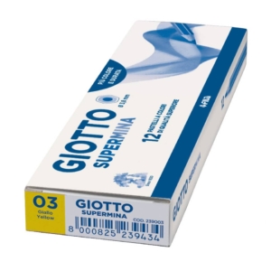 Pastello colorato GIOTTO Supermina Giallo - 3,8 mm - da 3 anni in poi