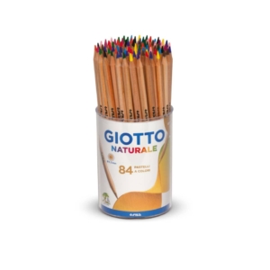 Barattolo di Matite colorate GIOTTO - naturale - 3,3 mm - da 3 anni in poi (conf.84)