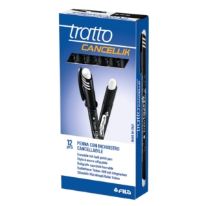 Penna a sfera cancellabile Tratto Cancellik - Nero - 1 mm