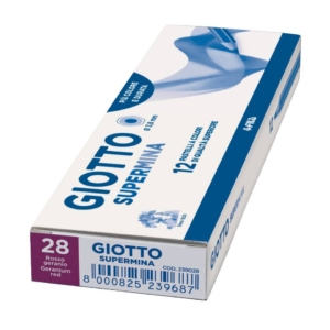 Pastello colorato GIOTTO Supermina Rosso geranio - 3,8 mm - da 3 anni in poi