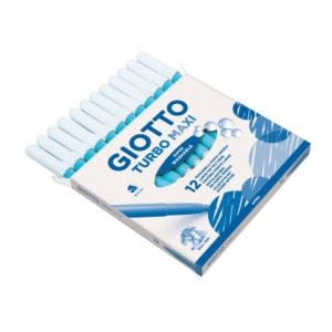 Pennarelli Turbo GIOTTO - Turbo Maxi punta larga - 1-3 mm - Azzurro (conf.12)