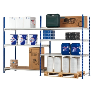 Scaffalatura in metallo ad incastro RANG'ECO+ Paperflow Blu - 3 ripiani - 100x80x200 cm