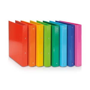 Raccoglitore ad anelli Iris Euro-Cart - in carta plastificata - Dorso 4 cm - 22x30 cm - Giallo