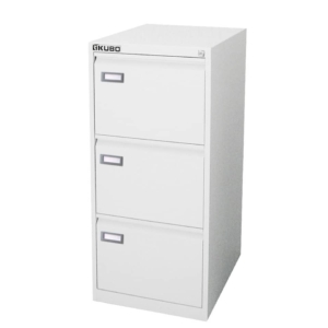 Classificatore Kubo Bertesi - Grigio - 3 cassetti - 46x62xh.101 cm - Bianco