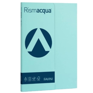 Risma cartoncini colorati - rismette Favini - tenui - A4 - 200g/m² - Celeste (50 fogli)