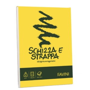 Blocco Schizza e strappa Favini - 14,8x21 cm - 50g/m² - 150 fogli