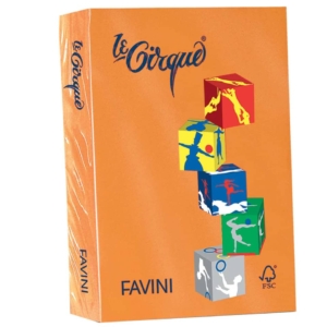 Risma carta colorata A4 Le Cirque Favini - A4 - 80g/m² - Arancio tropico (risma da 500 fogli)