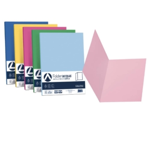 Cartelline cartoncino - Luce&Acqua Favini - Senza lembi - 25x34 cm - Assortito (conf.50)