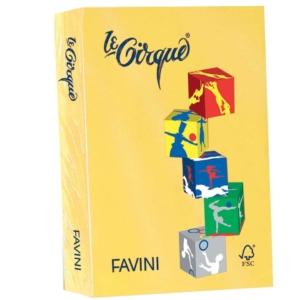 Risma carta colorata Le Cirque Favini - A4 - 80g/m² - Giallo solare (risma da 500 fogli)