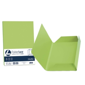 Cartelline in cartoncino 3 lembi Luce&Acqua Favini - 24,5x34,5 cm - Pistacchio (conf.25)