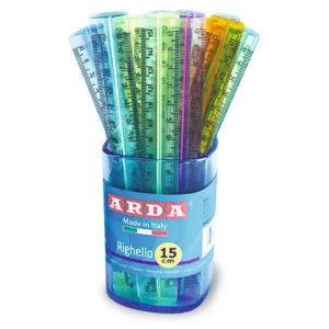 Barattolo righelli Uni Arda - 15 cm - Assortito - 282C (conf.50)
