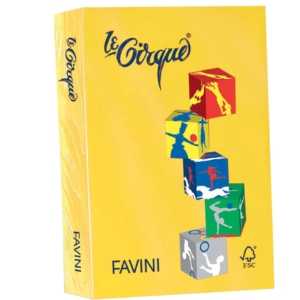 Risma carta colorata Le Cirque Favini - A4 - 80g/m² - Giallo zolfo (risma da 500 fogli)
