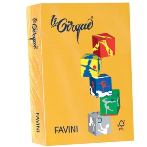 Risma carta colorata Le Cirque Favini - A4 - 80g/m² - Giallo Oro (risma da 500 fogli)