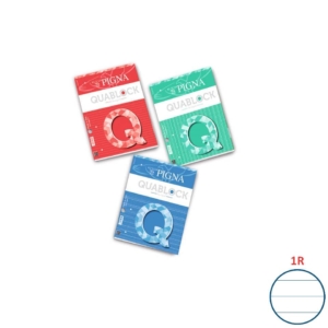 Blocco collato Quablock Pigna - A4 - 1R - 80g/m² - 50 fogli