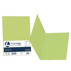Cartelline cartoncino - Luce&Acqua Favini - Senza lembi - 25x34 cm - Pistacchio (conf.50)
