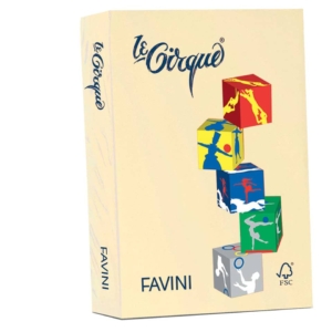 Risma carta colorata Le Cirque Favini - A4 - 80g/m² - Giallo (risma da 500 fogli)