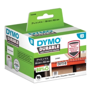 Etichette Bianche Dymo Label Writer Durable - 59x102 mm - 1933088 (Rotolo da 300 etichette)
