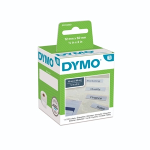Etichette per Dymo LabelWriter permanenti - per cartelle sospese - 50x12 mm - Bianco (Rotolo da 220 etichette)